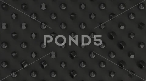 Pattern from black primitives on black surface Illustrazione stock