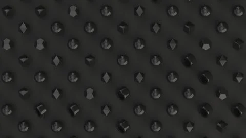 Pattern from black primitives on black surface Stock Illustration
