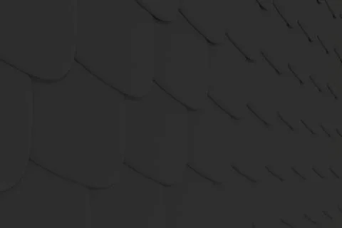 Pattern of black rounded roof tiles 스톡 일러스트