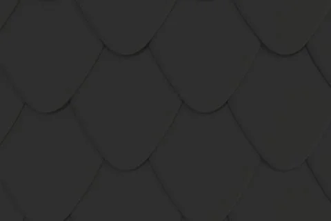 Pattern of black rounded roof tiles Stock Illustration