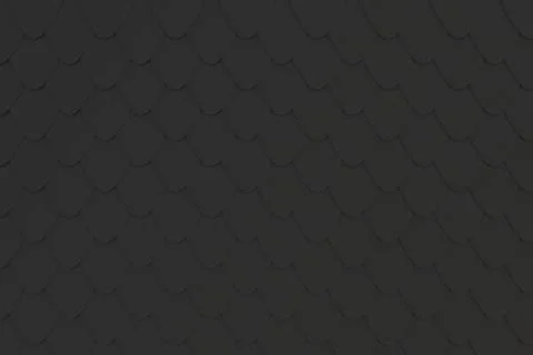 Pattern of black rounded roof tiles Stock Illustration