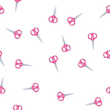 Pattern black scissor cartoon vector Stock Illustration