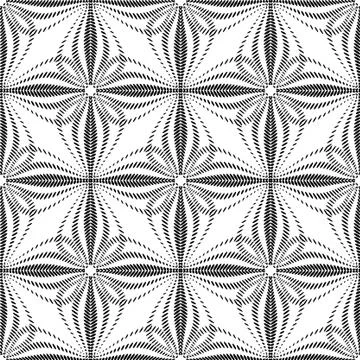 Pattern with black shapes on white background Stock Illustration