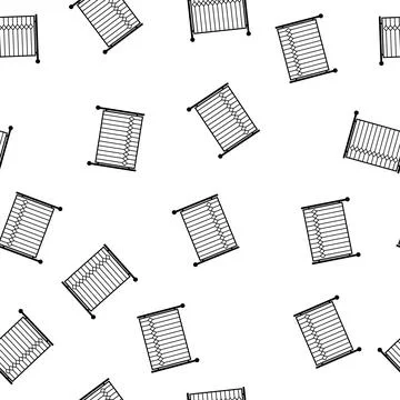 Pattern Black silhouette decorative metal fence icon design Stock Illustration