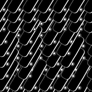 Pattern with black skateboards Stock Illustration