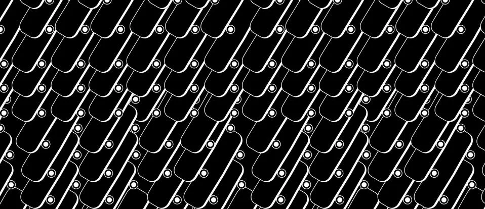 Pattern with black skateboards Stock Illustration