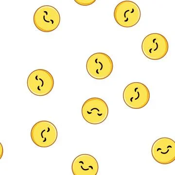 Pattern black smiley cartoon vector Stock Illustration