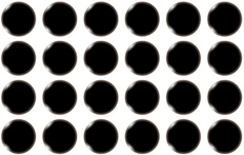 Pattern of black smooth bulging bulky abstract shiny beautiful balls, circles イラスト素材