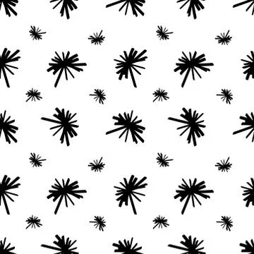 Pattern with black spots on white background Stock Illustration