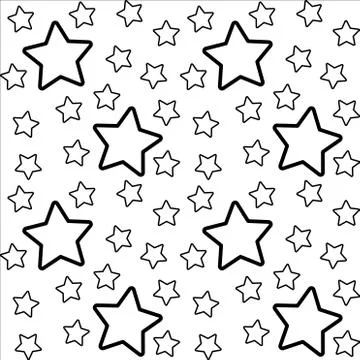Pattern black stars Stock Illustration