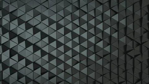 Pattern of black triangle prisms Stock Illustration