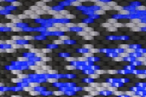 Pattern with black, white and blue rectangular shapes Illustrazione stock