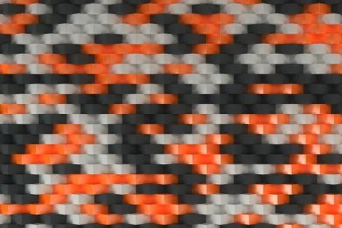 Pattern with black, white and orange rectangular shapes Illustrazione stock