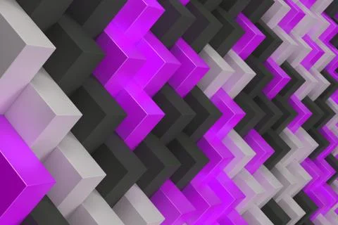 Pattern with black, white and violet rectangular shapes Illustrazione stock