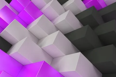 Pattern with black, white and violet rectangular shapes イラスト素材