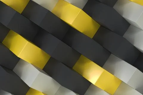 Pattern with black, white and yellow rectangular shapes 스톡 일러스트