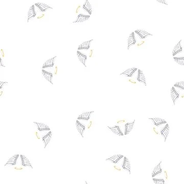 Pattern black wing angel cartoon vector 库存插图