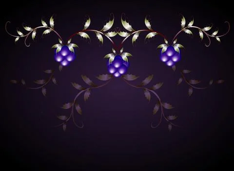 Pattern of blackberries on a purple base. EPS10 vector illustration 스톡 일러스트