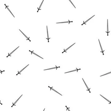 Pattern blade medieval sword cartoon vector Stock Illustration
