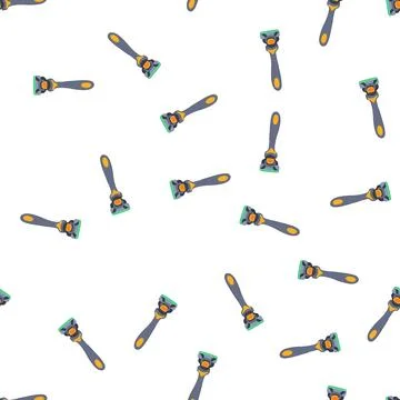 Pattern blade shaver handle cartoon vector Illustration