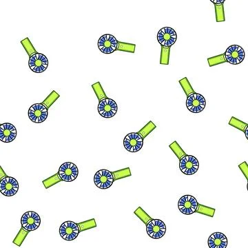 Pattern bladeless hand electric fan cartoon vector Illustrazione stock