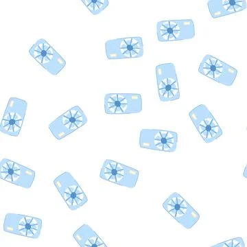 Pattern bladeless hand electric fan cartoon vector Illustrazione stock