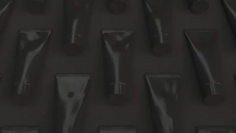 Pattern from blank black tube of toothpaste, cream or gel Stock Illustration