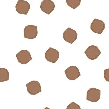 Pattern blank brown leather label patch with stitching Stock Illustration