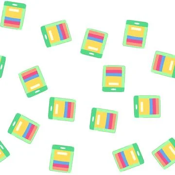 Pattern blank note sticker cartoon vector Illustrazione stock