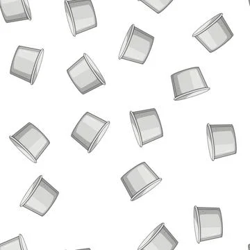 Pattern blank paper cup cartoon vector Ilustração Stock