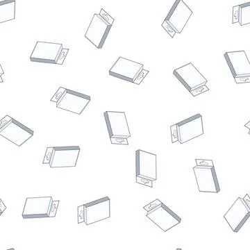 Pattern Blank product packaging box with hanging tab Stock Illustration