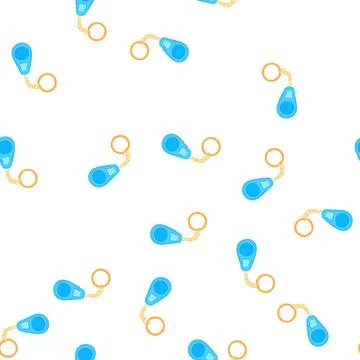 Pattern blank ring keychain cartoon vector Stock Illustration