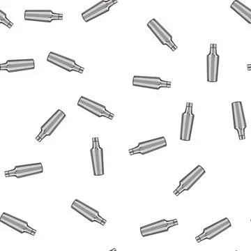 Pattern blank stainless bottle cartoon vector Stock Illustration