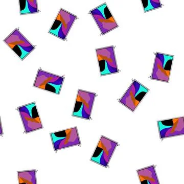 Pattern blank tv screen cartoon vector Stock Illustration