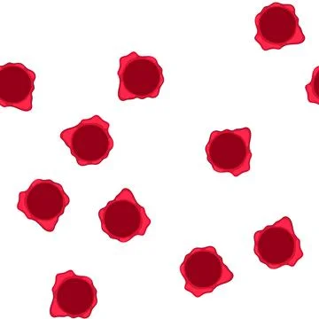 Pattern blank vintage red wax seal stamp Stock Illustration