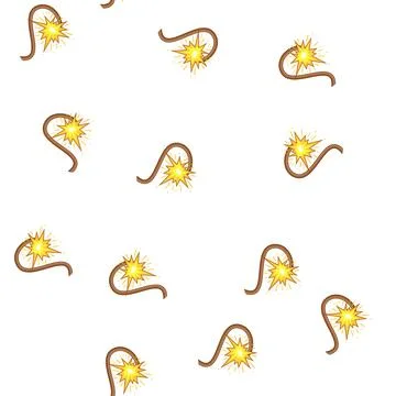 Pattern blasting dynamite fuse cartoon vector 库存插图