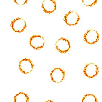 Pattern blaze circle fire cartoon vector 库存插图