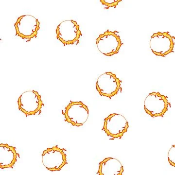 Pattern blaze circle fire cartoon vector Illustrazione stock