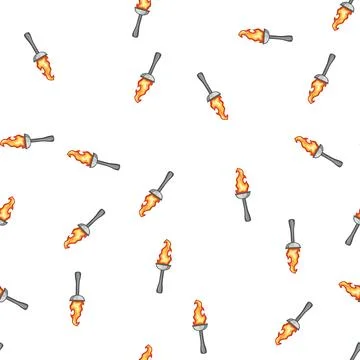 Pattern blaze torch fire cartoon vector Stock Illustration