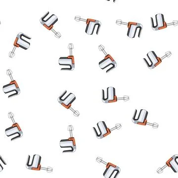 Pattern blender hand mixer cartoon vector Stock Illustration