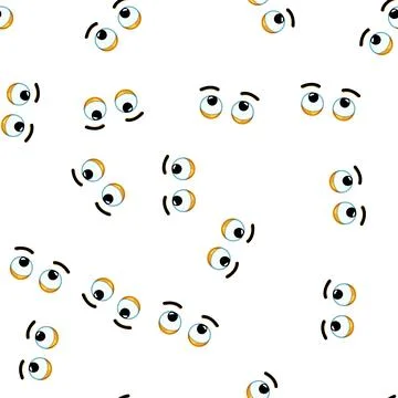 Pattern blink eye emotions cartoon vector Ilustración de archivo
