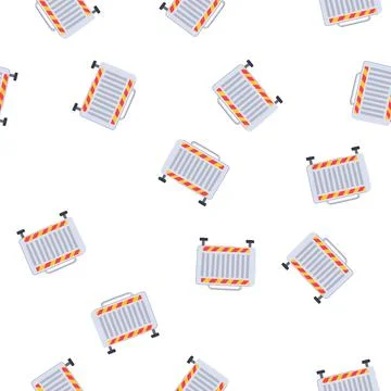 Pattern block road barrier cartoon vector Illustrazione stock