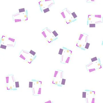 Pattern blockchain tech banner cartoon vector Stock Illustration