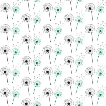 Pattern with blowball. vector illustration. Stock Illustration