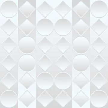 Pattern with blue and grey circles and diamonds Stock Illustration