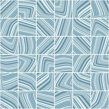 Pattern with blue and grey striped tiles. Graphic vector design Stock Illustration