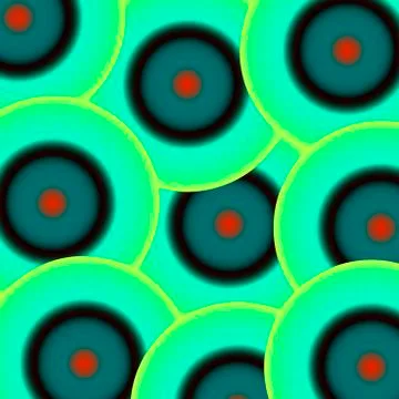 Pattern of blue and orange circles Stock Illustration