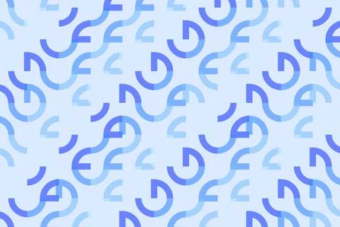 Pattern of blue and purple squiggly lines on light background Stockillustratie