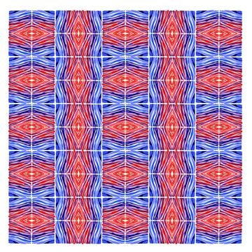 Pattern of blue and red elements for design. イラスト素材