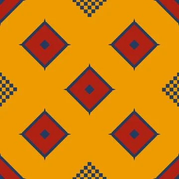 A pattern of blue and red squares Stock Illustration